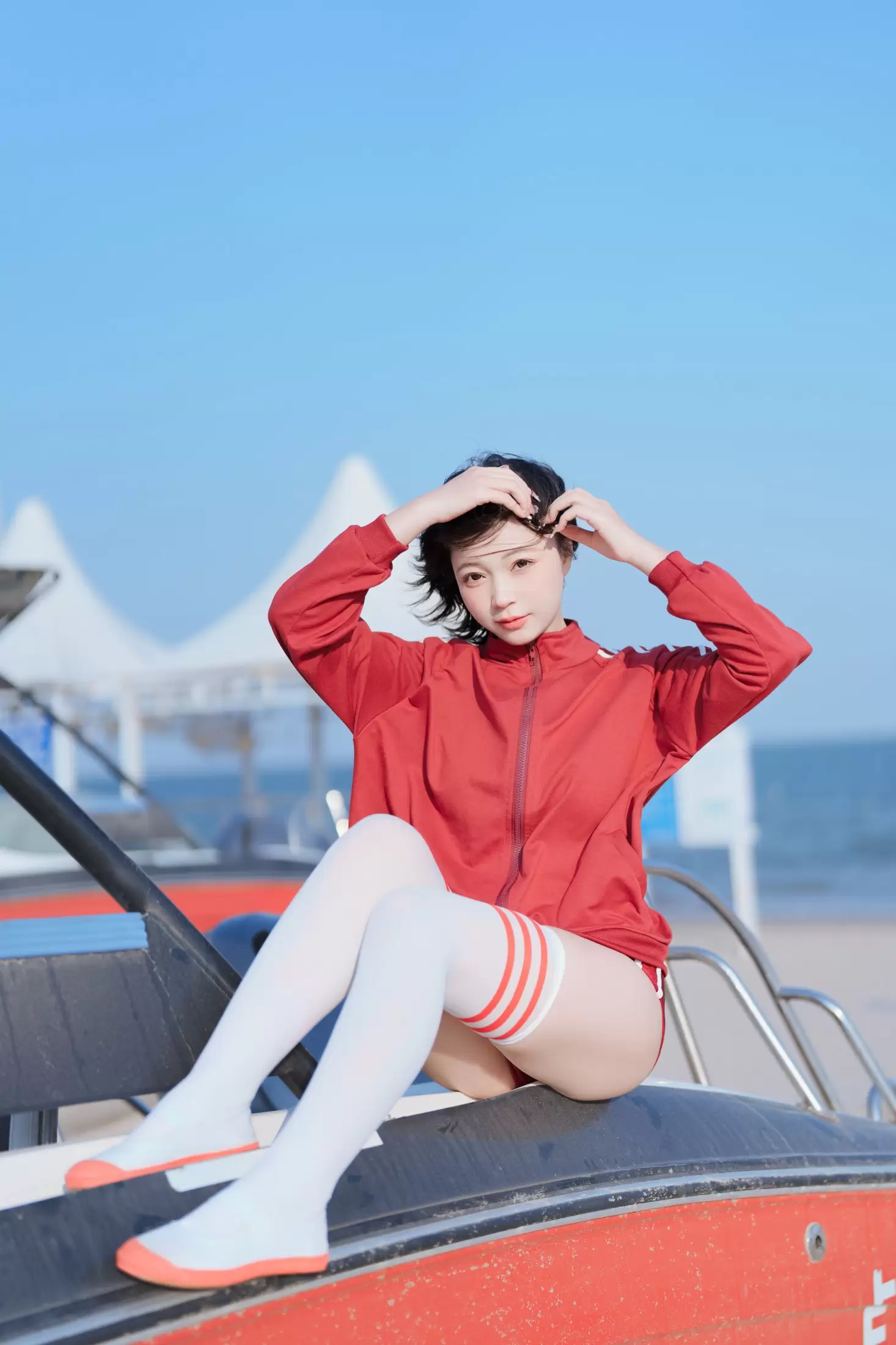 Disexi思宁 – 《海边的青春少女》[20P] - 秀人网免费无水印在线套图写真