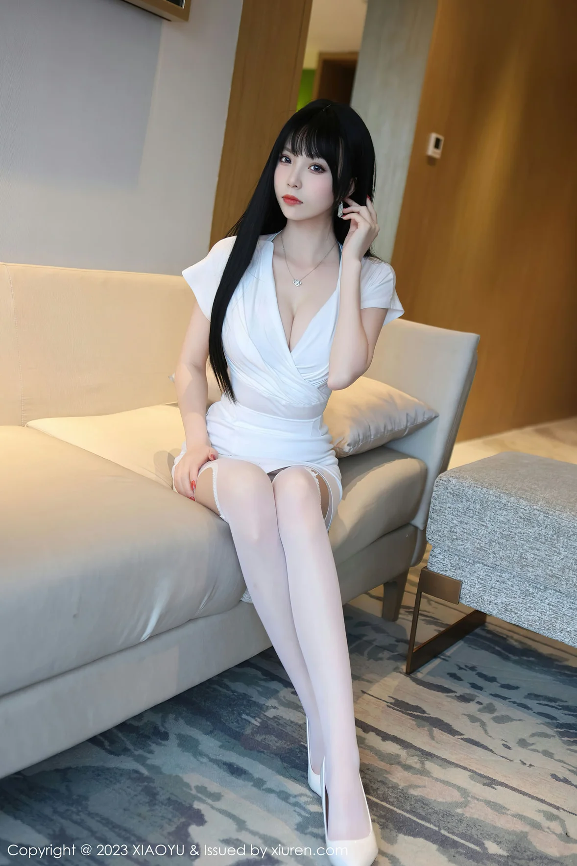 XiuRen 秀人 No.6897 江七七 墨绿色蕾丝内衣性感写真 [81P] - 秀人网免费无水印在线套图写真