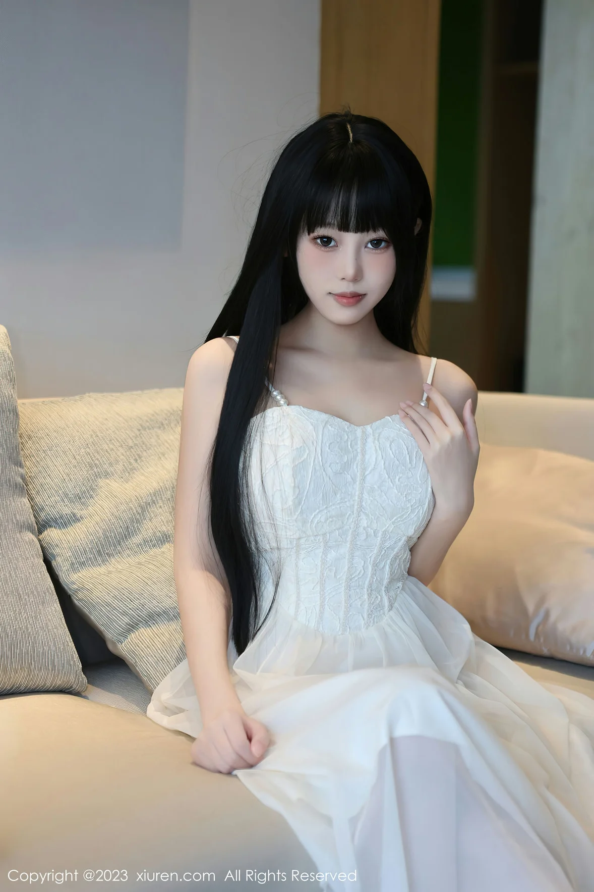 XiuRen 秀人 No.6828 早川京子 连衣长裙性感写真 [80P] - 秀人网免费无水印在线套图写真