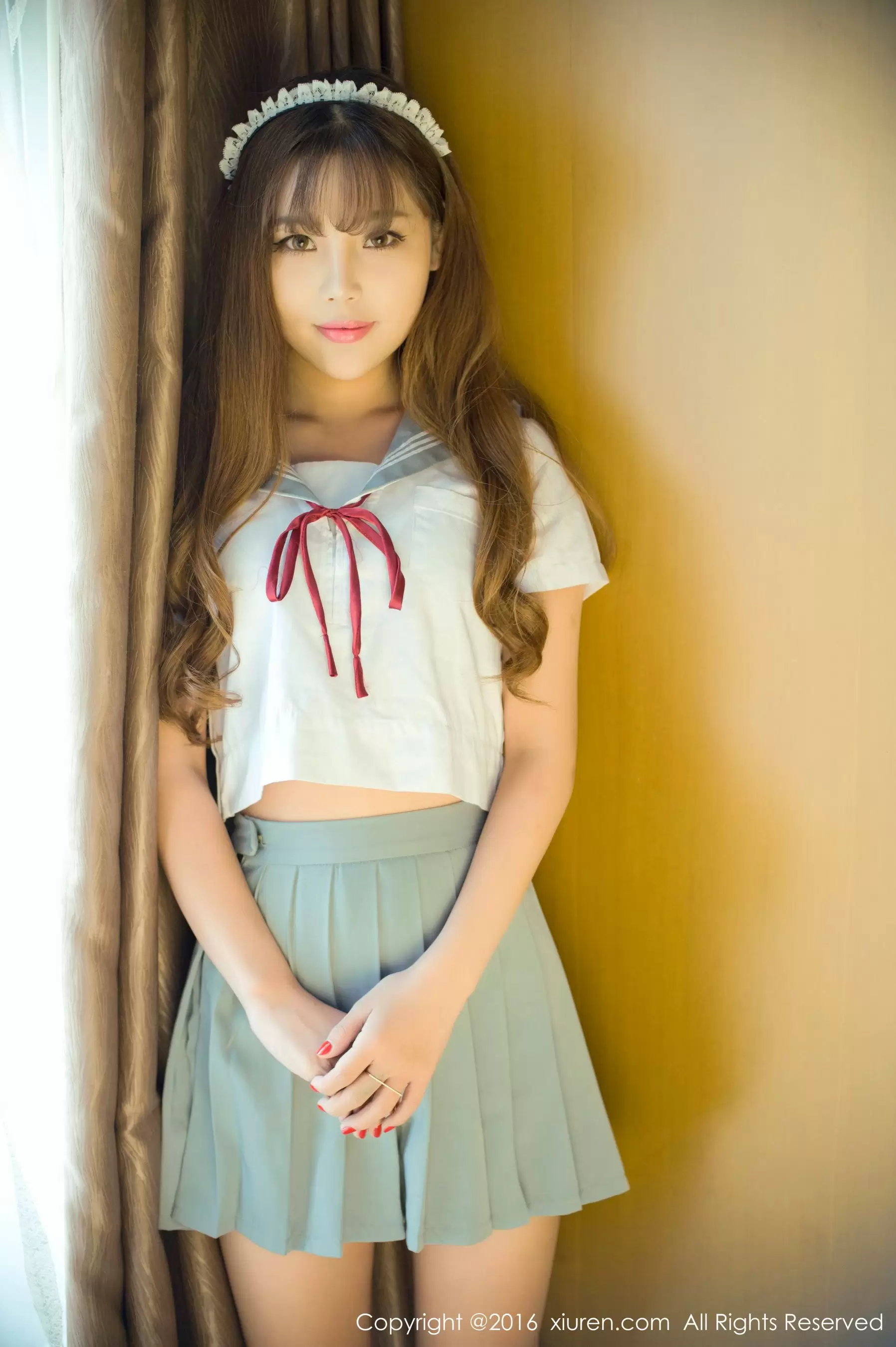 周予然《高中校服户外爆乳，经典日系校服》 秀人网 No.651 - 秀人网免费无水印在线套图写真