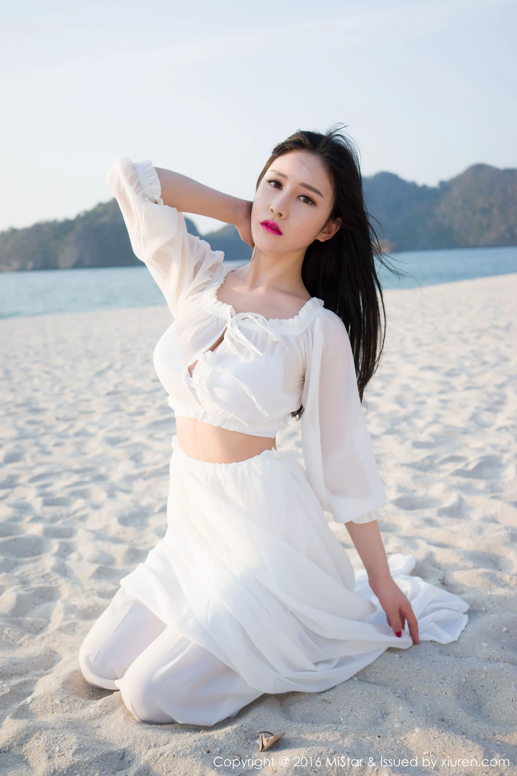 于姬Una《兰卡威旅拍》海滩长裙+泳装 魅妍社 Vol.106 - 秀人网免费无水印在线套图写真